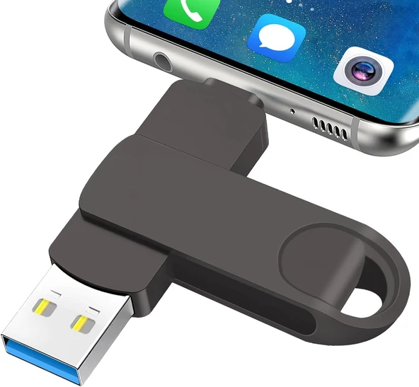 Usb + Type-C Çıkışlı Flash Bellek 64gb Iphone Samsung IOS Android Windows Pc Flash Bellek - 5