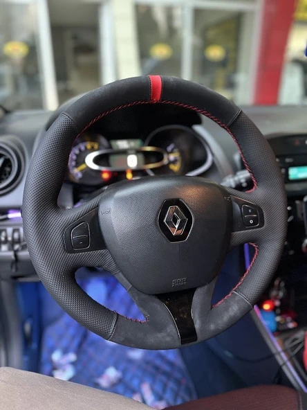 Clio 4 FAZ 1 2014-2017 Araca Özel Direksiyon Kılıfı (Makyajlı Kasalara Uyumlu Değildir) - Resim 3