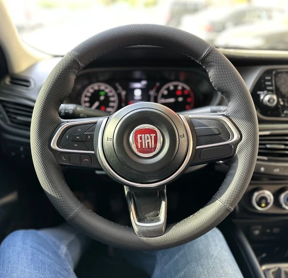 Fiat Egea Easy Plastik Direksiyon İçin Uyumlu Üniversal Dikmeli Direksiyon Kılıfı ürün görseli