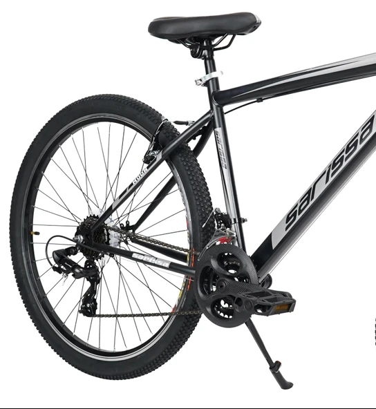 Sarissa Moon 27,5" Jant MTB Ön Amortisörlü Shimano 21 Vites V Fren Wake Gidon Dağ Bisiklet Siyah Gri - 2