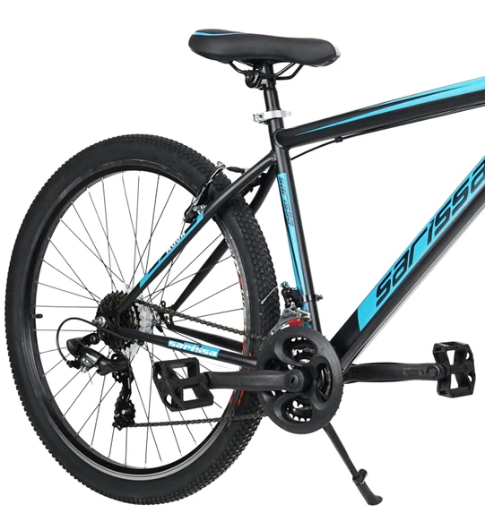 Sarissa Moon 27,5" Jant MTB Ön Amortisörlü Shimano Kelebek 21 Vites V Fren Dağ Bisikleti Siyah Mavi - Resim 3