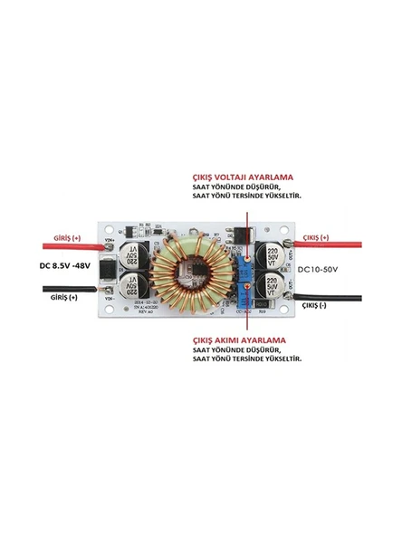 Anunnaki DC-DC 10A 250W Ayarlanabilir Voltaj Yükseltici Devre Led Sürücü Dönüştürücü Regülatör - 8