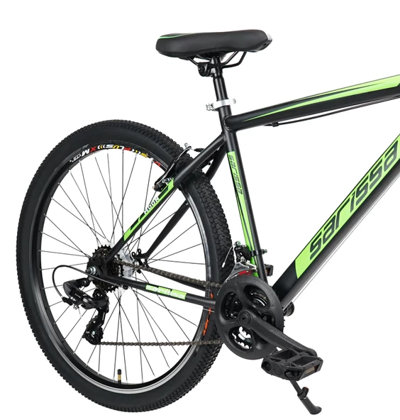 Sarissa Moon 27,5" Jant MTB Ön Amortisörlü Shimano Kelebek 21 Vites V Fren Dağ Bisikleti Siyah Yeşil - 3