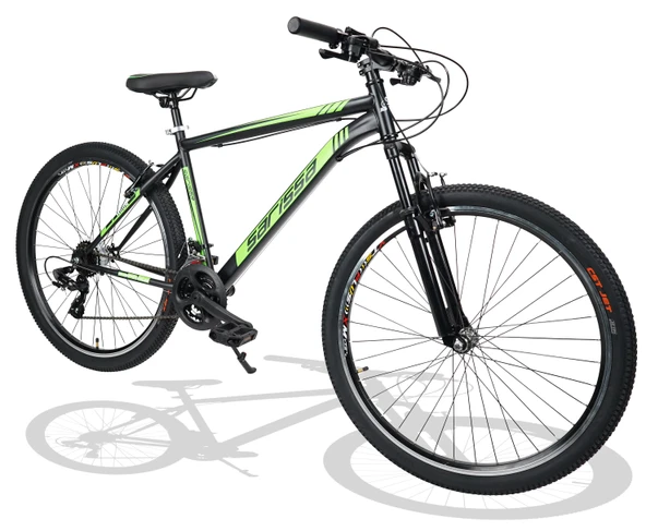 Sarissa Moon 27,5" Jant MTB Ön Amortisörlü Shimano Kelebek 21 Vites V Fren Dağ Bisikleti Siyah Yeşil