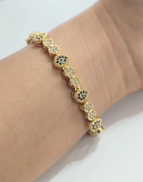 Monalisa Home Lüks Gösterişli Figürlü Gold Bileklik