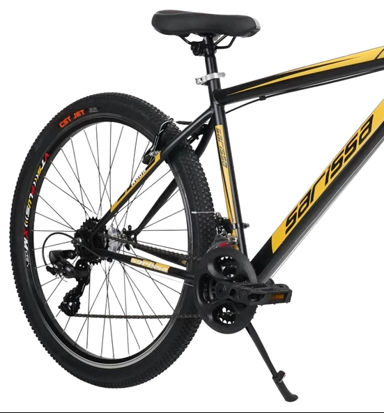 Sarissa Moon 27,5" Jant MTB Ön Amortisörlü Shimano Kelebek 21 Vites V Fren Dağ Bisikleti Siyah Sarı - 3