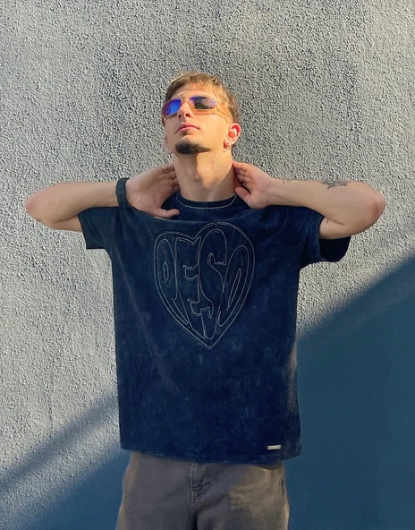 Peso Oversize Acid Wash Tişört - 3