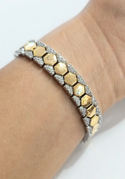 Monalisa Home Lüks Parıltılı Gösterişli Figürlü Bileklik