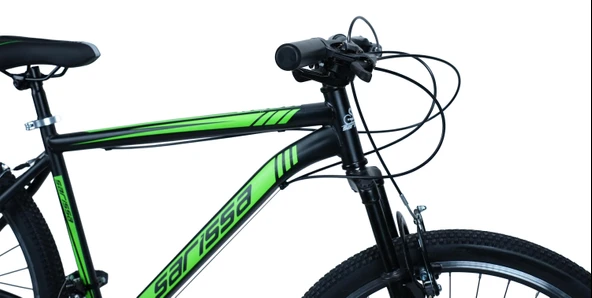 Sarissa Moon 27,5" Jant MTB Ön Amortisörlü Shimano Kelebek 21 Vites V Fren Dağ Bisikleti Siyah Yeşil - 2
