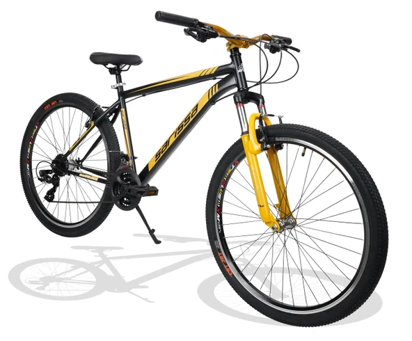 Sarissa Moon 27,5" Jant MTB Ön Amortisörlü Shimano Kelebek 21 Vites V Fren Dağ Bisikleti Siyah Sarı