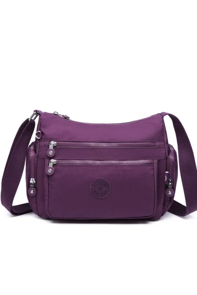 Kadın Postacı Çantası Krinkıl Kumaş 1115 Mor ürün görseli 1