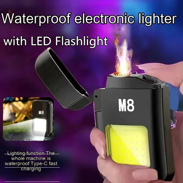 ELEKTRİKLİ ÇAKMAK  GAZSIZ USB  ŞARJLI EL FENERİ - 2