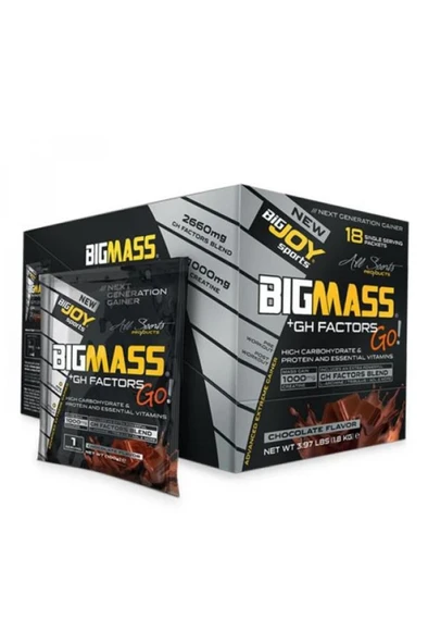 Bigjoy Sports Bigmass Gh Factors Mass Gainer Çikolata Aroma Karbonhidrat Tozu Şase 18 Servis - 1800g