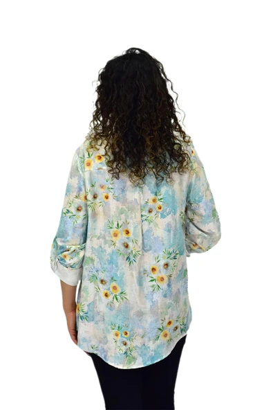 Kadın Uzun Kol Gömlek BGL-ST04665 - Resim 7