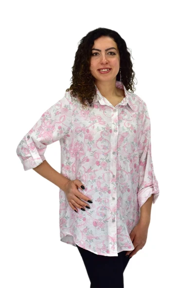 Kadın Uzun Kol Gömlek BGL-ST04665 - Resim 6