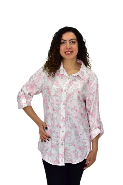 Kadın Uzun Kol Gömlek BGL-ST04665 - Resim 10