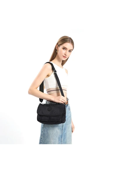 Krinkıl Kumaş Kadın Postacı Çantası Smart Bags 1148 - 6