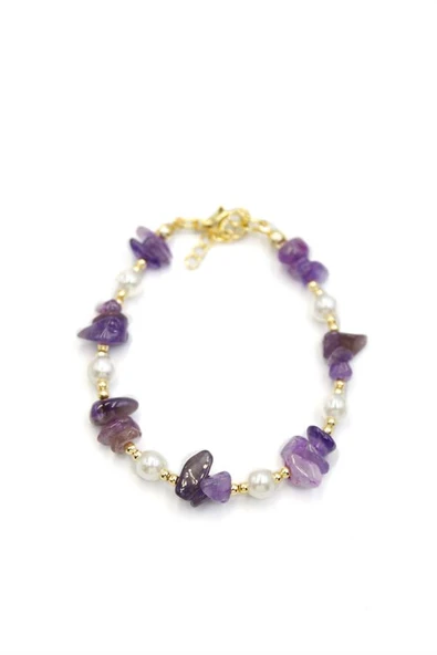 Boncuk Bileklik - Mor - Resim 2