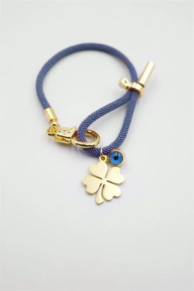 İpli Yonca Bileklik - Mavi ürün görseli 1