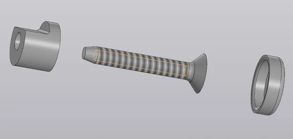 Byr 6 mm dübel veya kendi kendine dokunma vidalarında duvara 5 mm kalınlığında bir ayna veya dolap. (Plastik Aparattır!!!) 3D - 3