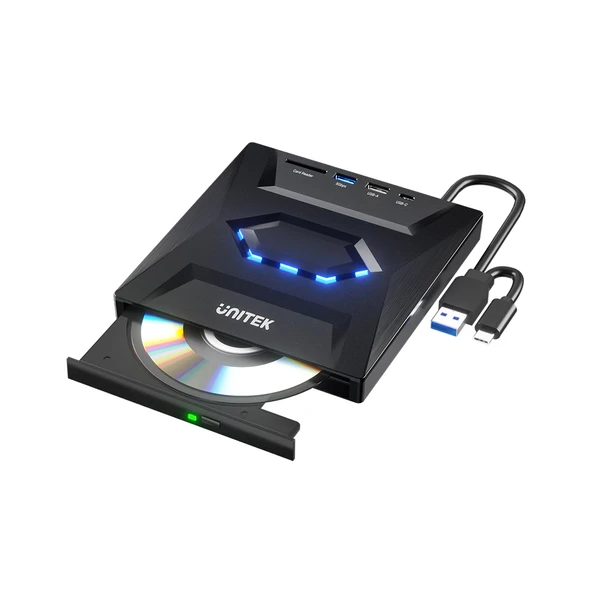 UNITEK HARICI DVD-RW TYPE-C/A+5in1 DOCK STATION T1037A01