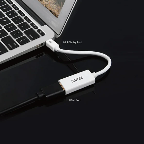 UNITEK MINI DISPLAYPORT TO HDMI DÖNÜSTÜRÜCÜ 4K&30Hz Y-6331 - 2