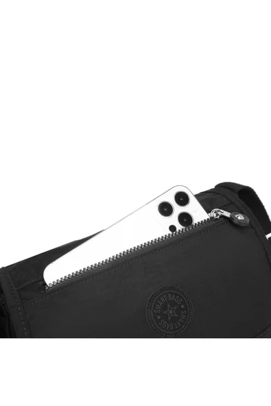 Krinkıl Kumaş Kadın Postacı Çantası Smart Bags 1148 - Resim 8