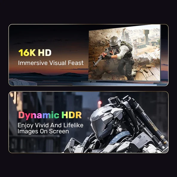 UNITEK DISPLAYPORT 2.1 %100 BAKIR 1MT 16K&60Hz C1626GY01-1M - Resim 4