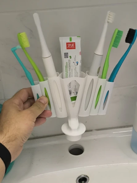 Byr Lavabo için stoper. Diş fırçaları için organizatör. (Plastik Aparattır!!!) 3D