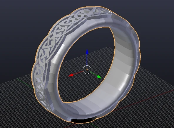 Byr Celtic süslemeli yüzük (Plastik Aparattır!!!) 3D ürün görseli