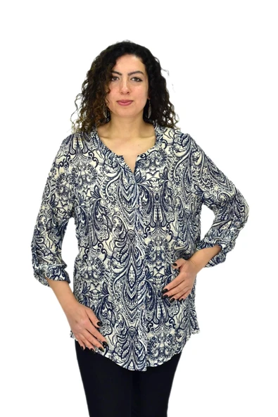 Kadın Uzun Kol Gömlek BGL-ST04662 - Resim 3