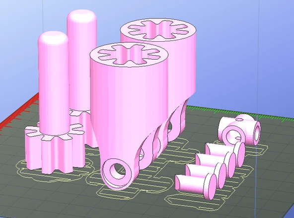 Byr tahrikli üniversal mafsal modeli (Plastik Aparattır!!!) 3D - 1