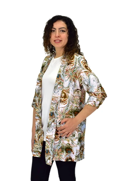 Kadın Gömlek Tişöt 2 Li Kombin Takım BGL-ST04666 - Resim 3