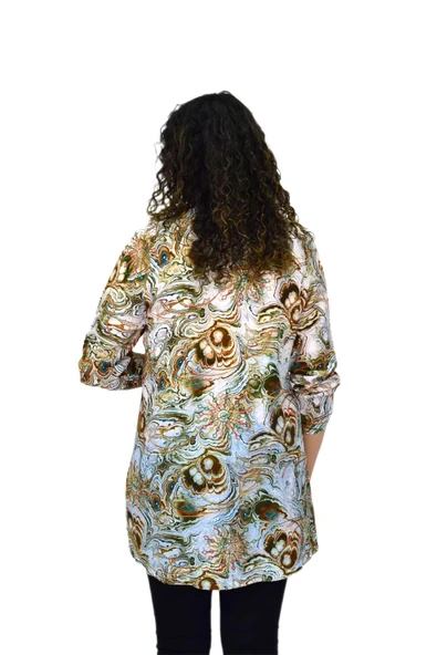 Kadın Gömlek Tişöt 2 Li Kombin Takım BGL-ST04666 - Resim 5