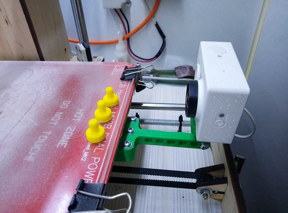 Xiaomi yi kamerayı 3D yazıcı masasına takma (Plastik Aparattır!!!) - 2