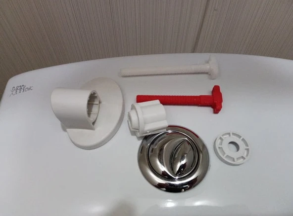 Byr Kapatıcılı klozet kapağı için çabuk açılan cıvata, Oskol seramikleri 60mm ve 75mm (Plastik Aparattır!!!) 3D - 3