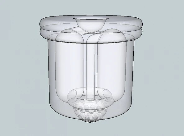 47 mm'lik şişe için tıpa. (geliştirilmiş) (Plastik Aparattır!!!)