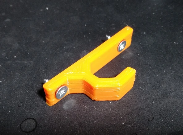 Byr İki vida için elbise/havlu kancası V2 + uzatılmış versiyon (Plastik Aparattır!!!) 3D