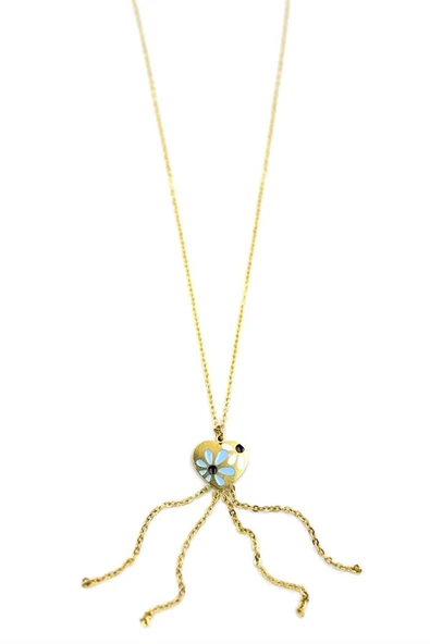 Zincirli Kalp Kolye - Altın - Resim 2