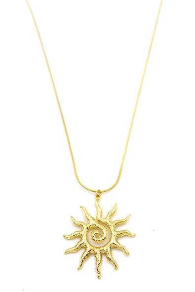 Güneş Kolye - Altın - Resim 2