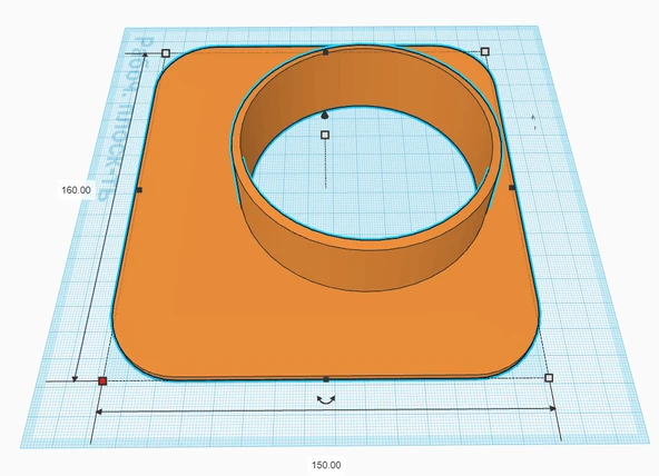 Havalandırma flanşı 150x160 Ф100mm (Plastik Aparattır!!!)
