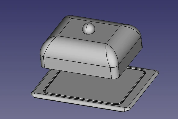 Byr Tereyağı için tereyağı tabağı. (Plastik Aparattır!!!) 3D - 3