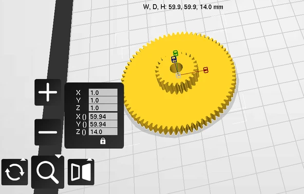 Byr dişli z = 72 d = 59 2- z = 25 d = 22 (Plastik Aparattır!!!) 3D