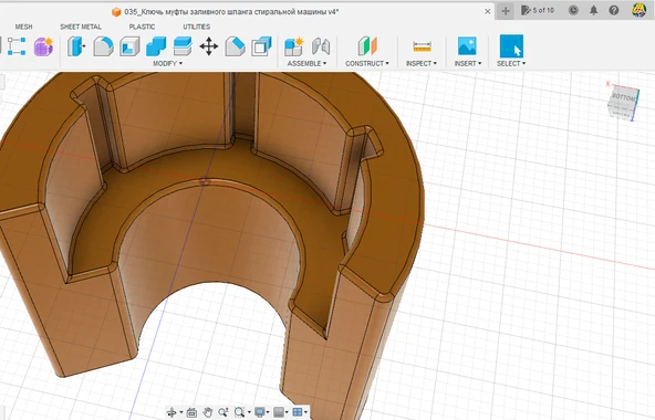 Byr Çamaşır makinesinin dökme hortumunun birleştirilmesinin kulübü (Plastik Aparattır!!!) 3D - 3