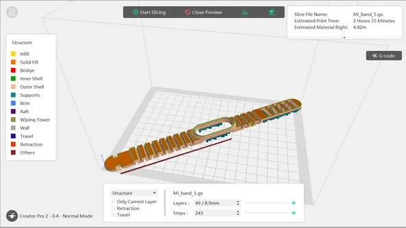 Byr Xiaomi Mi Band 5 için v1.0 kayış (Plastik Aparattır!!!) 3D - 2