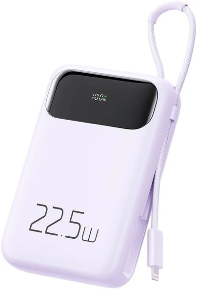 Mcdodo Mc-3255 10.000 Mah Lightning 22.5W Powerbank, Mor