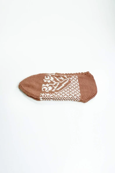 2 Çift El Örgüsü Kışlık Şık Kadın Yün Patik Set 10 - 2