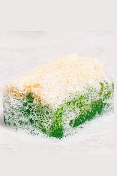 Sabun Saklama Çantalı Kabak Lifli Aloe Vera Sabunu - 4