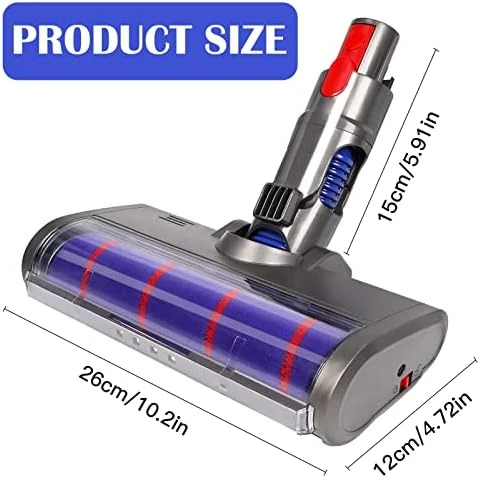 srfn ticaret Dyson Uyumlu V7/V8/V10/V11/V15 Dik Süpürge Turbo Rulo Fırça Emici Yer Başlığı - 2