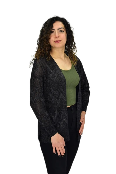 Kadın Triko Simli Mevsimlik Hırka BGL-ST04668 - Resim 4